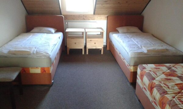 Třílůžkový pokoj se sdílenou koupelnou - 25 € osoba / noc